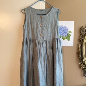 Linen Fox Blue Joy Dress XS